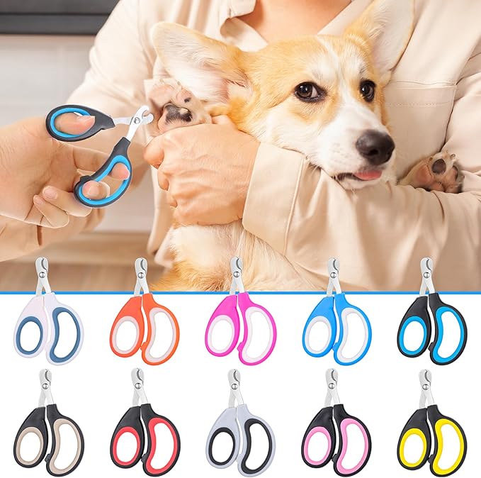 20 Pcs Cat Nail Clipper Bulk Kitten Claw Trimmer Pet Nail Cutter Claw Care for Cats, Kittens, Bunny, Puppy, Rabbit, Gatos, and More-PurrikoPets