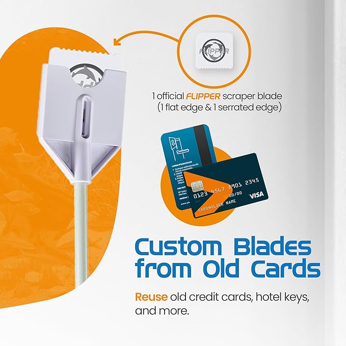 FL!PPER Flipper Platinum Aquarium Algae Scraper | Glass & Acrylic Tank Cleaner with Serrated Blade for Efficient Aquarium Maintenance (12” Nano)-PurrikoPets