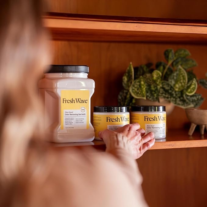 Fresh Wave Lemon Odor Removing Gel, 15 oz. | Odor Absorbers for Home | Safer Odor Relief | Natural Plant-Based Odor Eliminator | Every 15 oz. lasts 30-60 Days | For Cooking, Trash & Pets-PurrikoPets