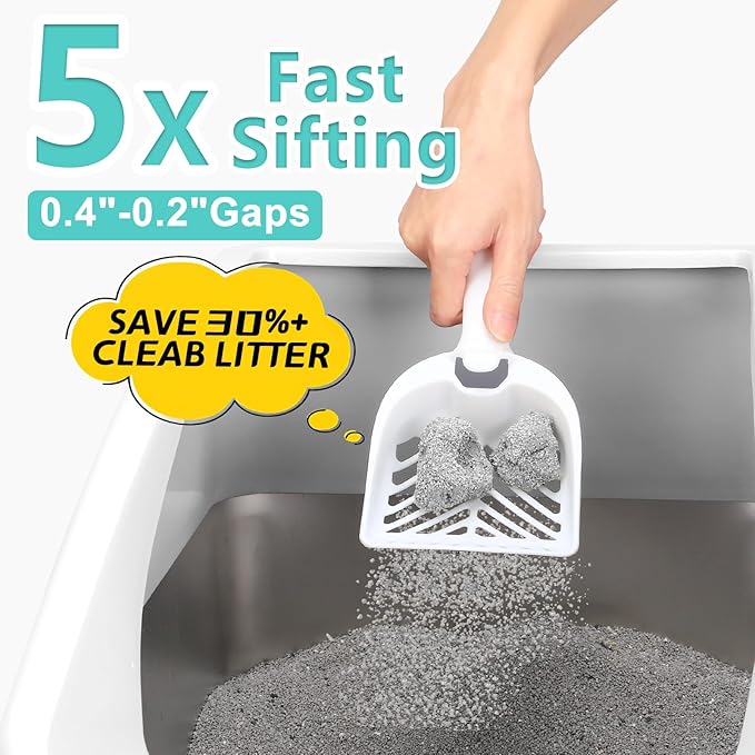 2 Pack Stainless Steel Litter Box | XL Enclosed Cat Litter Boxes with Lid for Big Cats and Multi-Cats | High Sided, Anti-Urine Leakage | Non-Stick Bottom(Silver Gray)-PurrikoPets