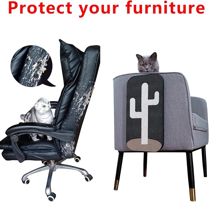 4 Pcs Cat Scratcher Wall Mounted Scratch Pad +Cat Scratcher Box Door Cat Nail File Scratcher for Wall Modern Cute Cardboard Vertical Cat Scratching Post, Furniture Protector-PurrikoPets