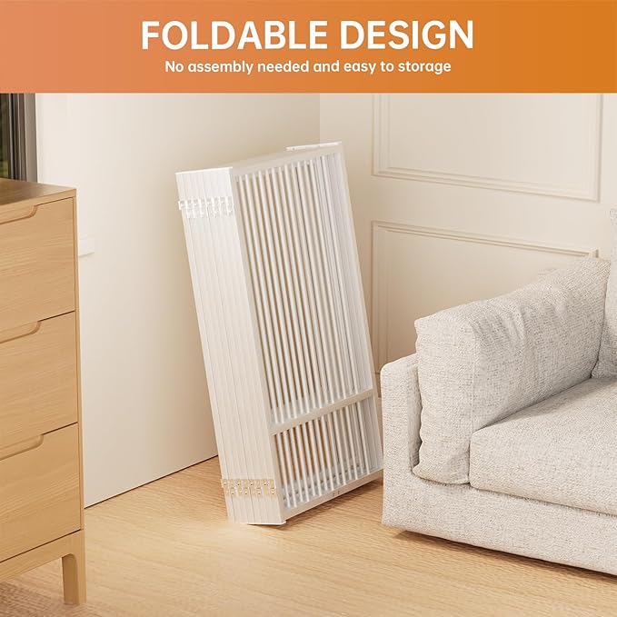 Full Metal Freestanding Dog Gate with Door, 36''Height Foldable Pet Dog Fence for Indoor & Outdoor, 8 Panels Extra Wide Free Standing TallDog Gates for Doorways,House,Stairs,Porch,Deck,Yard-PurrikoPets