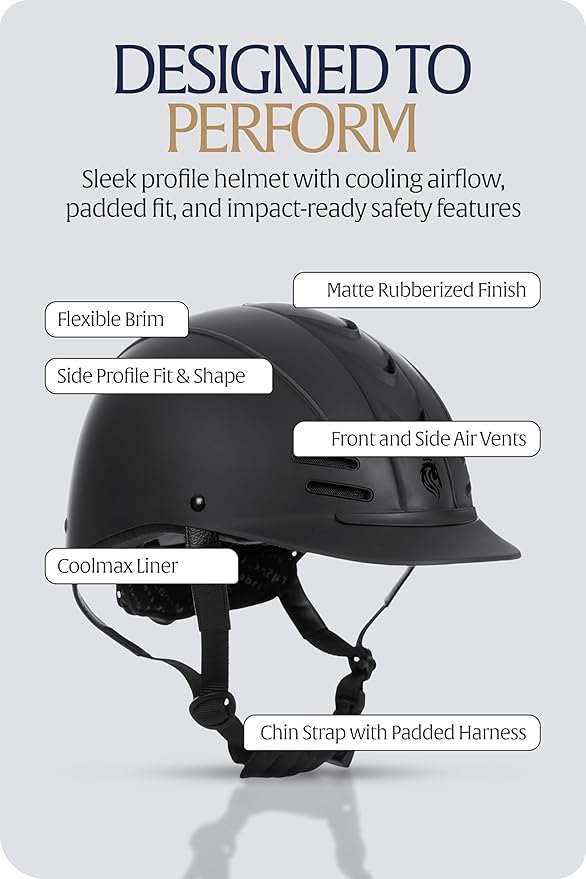 Equinavia Gardian Riding Helmet - Lightweight, Low-Profile Design with Airflow Vents, Easy-Adjust Dial, Removable Coolmax® Liner, ASTM F1163-23/SEI Certified-PurrikoPets