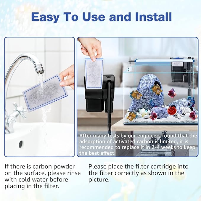 9 Count Assembled Medium Filter Cartridges Compatible with Tetra Whisper Bio-Bag Filters 10i PF10 Reptofilter 90 GPH Medium Replacement Filter Cartridges for Whisper Filter & Aquariums-PurrikoPets