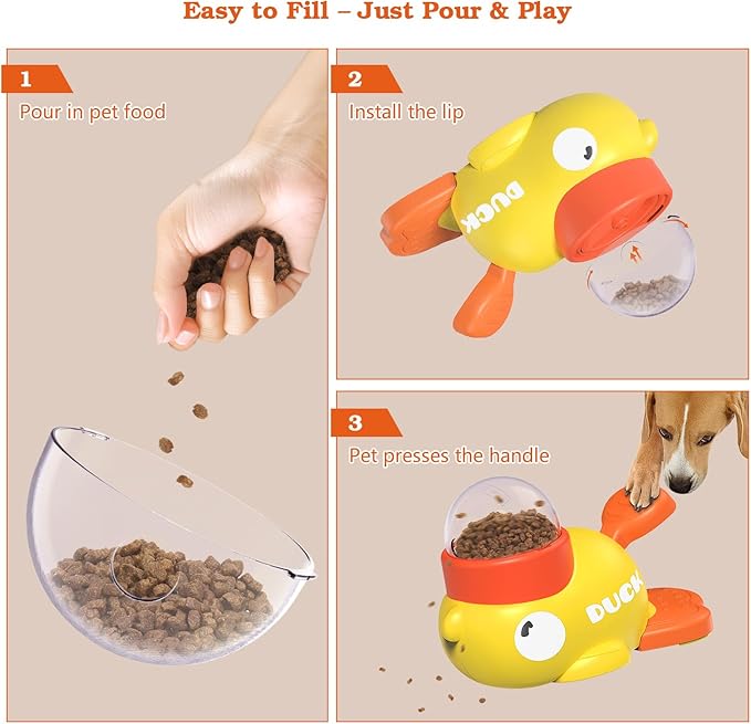 Dog Interactive Treat Dispenser Toy, Food Puzzle Slow Feeder-PurrikoPets