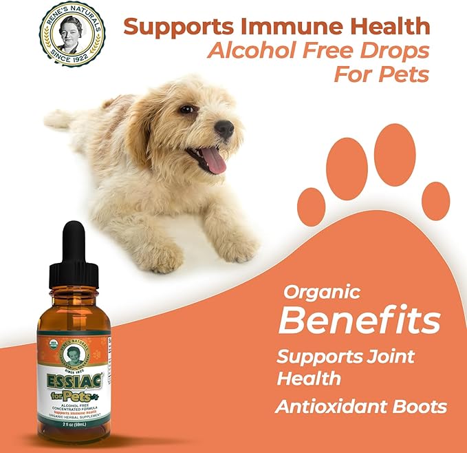 Essiac for Pets | USDA Organic | Daily Drops for Immune Support and Longevity | Pre-Measured Dropper | Alcohol Free Concentrated Formula | 2oz (59ml)-PurrikoPets