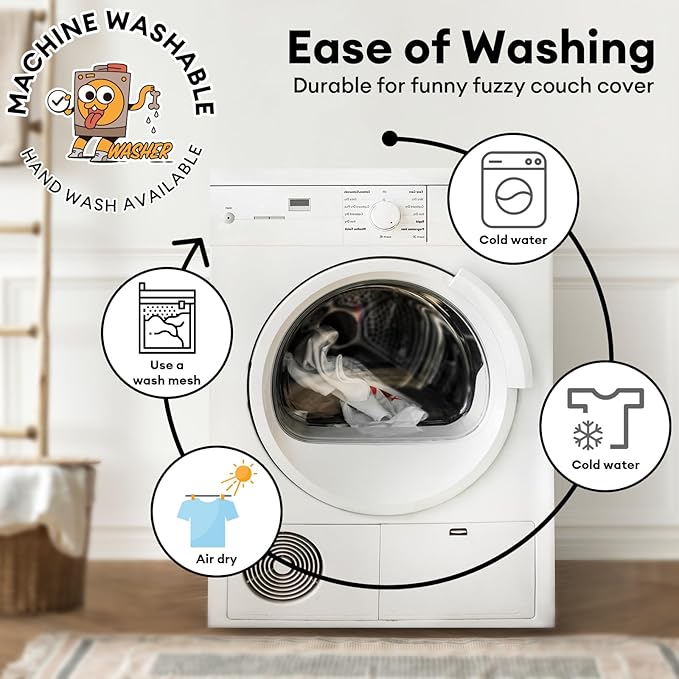 FUNNY FUZZY Pet Couch Cover for Sofa, Calming Dog Bed for Couch, Fluffy Plush Dog Couch Mat for Furniture Protector for Large Medium Small Dogs and Cats, Cream White-PurrikoPets