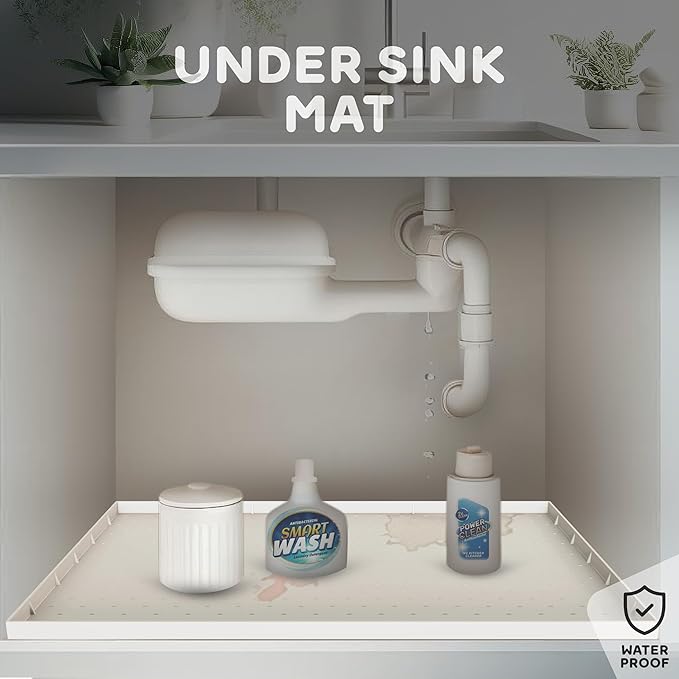 32x24x1” XL Dog Food Mat - All Purpose Under Sink Liner, Washer and Dryer Covers for The Top, Silicone Griddle Mat for Blackstone - Raised Edges Dog Mat for Food and Water Prevent Spill, Waterproof-PurrikoPets