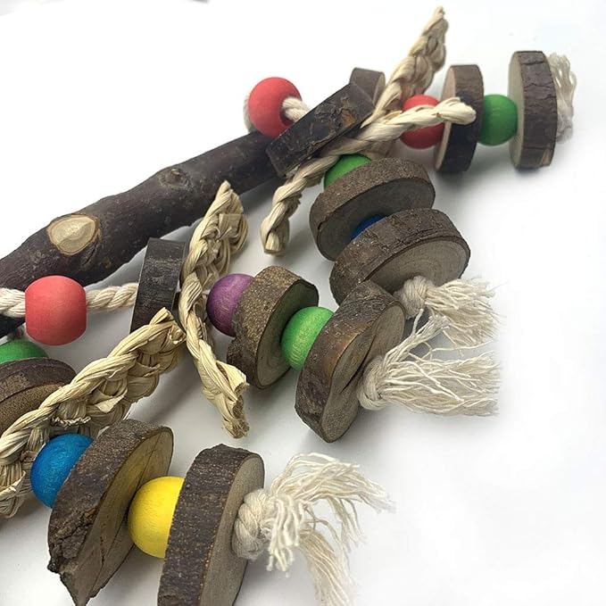 EBaokuup Wood Bird Chewing Toys-Blocks Parrot Tearing Toys Best for Finch,Budgie,Parakeets,Cockatiels, Conures,Love Birds and Amazon Parrots-PurrikoPets