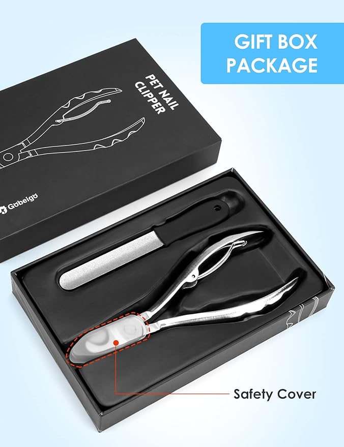 Gobeigo Upgrade Wide Open Dog Nail Clippers for Large Dogs Cut Like Butter, Heavy Duty Dog Nail Trimmer Full Metal Razor Sharp Professional for All Dogs Cats with Thick Toenail-PurrikoPets