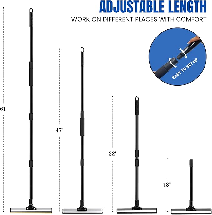 2025 Dual-Edge Carpet Rake for Pet Hair Removal & Fluffing Matted Carpet – 61" Adjustable Handle, Deep Clean Dog & Cat Hair Remover, Reusable Scraper for Rugs, Low Pile Carpet, Couch & Stairs-PurrikoPets