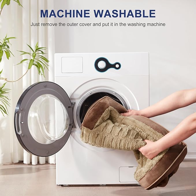 FURTIME Orthopedic Dog Beds for Large Dogs, Egg Foam Dog Bed with Ultra Comfy Supportive Foam, Washable & Waterproof Pet Couch, Nonskid Bottom-PurrikoPets