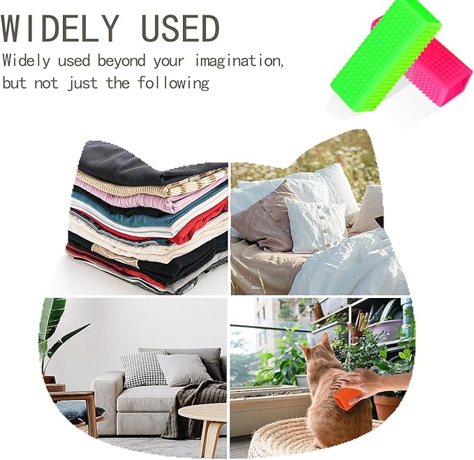 2pcs Pet Dog Cat Hair Remover, Pet Hair Removal Tool, Hollow Cleaner Brush for car,Interior, Furniture, Sofa (green and pink)-PurrikoPets