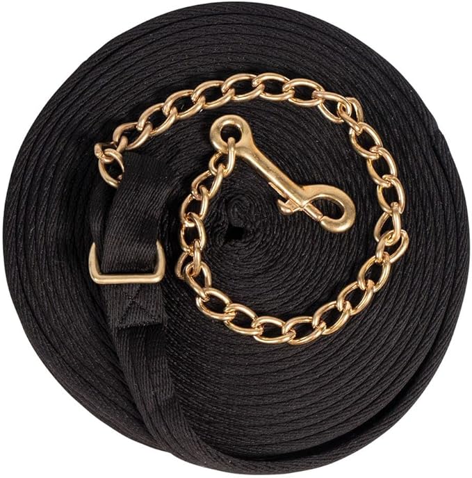 Dura-Tech Cushion Lunge Line for Horses | Stable Use & Horse Training | Horse Lunge Line with Snap | Durable Horse Lead Rope | 30 Foot Length | Replaceable Brass Snap-PurrikoPets