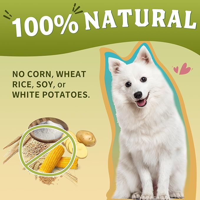 Glucosamine for Dogs, Hip and Joint Supplement for Dogs with Chicken Flavor, Anti Inflammatory, Dog's Chondroitin, Digestive Enzymes, Omega-3, Vitamin D, MSM, Calcium, Turmeric, 120 Freeze-Dried Chews-PurrikoPets