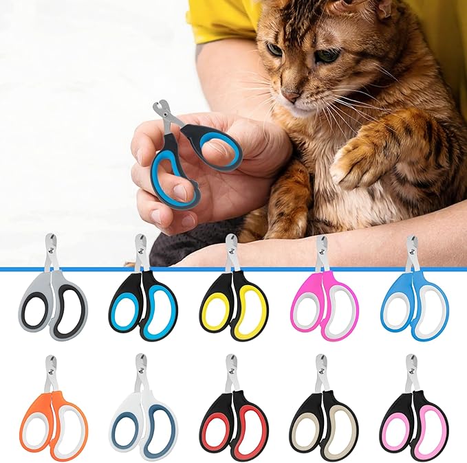 20 Pcs Cat Nail Clipper Bulk Kitten Claw Trimmer Pet Nail Cutter Claw Care for Cats, Kittens, Bunny, Puppy, Rabbit, Gatos, and More-PurrikoPets