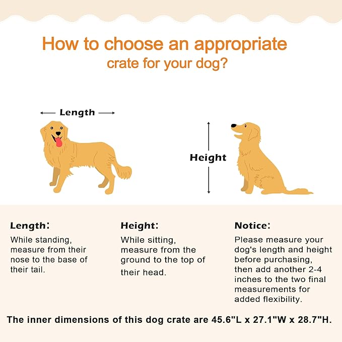 48" Heavy Duty Dog Crate Furniture for Extra Large Dogs, Enclosed Design with 0.5 inch Holes, Indestructible Metal Kennel for High Anxiety Dogs, Chew Proof Pet Cage House Indoor, Brown-PurrikoPets