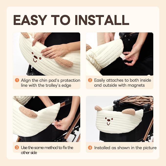 Dog Stroller Cushion & Mat, Pet Stroller Cushion for Dogs & Cats, Ideal Pet Accessories for Comfortable Rides-PurrikoPets