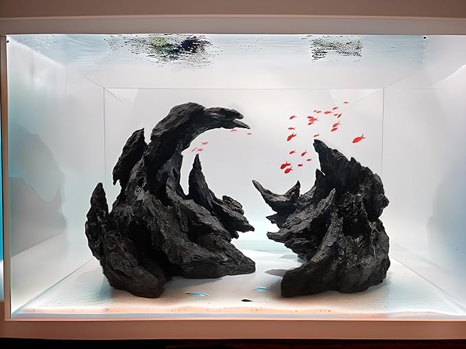 Fish Tank Decor Rocks.Aquarium Decoration Model.Easy and Quick Solution for Aquascaping.(Perched Canyon-24inch)-PurrikoPets