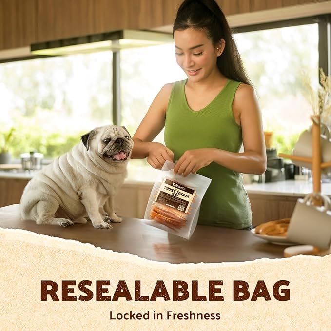 Afreschi Turkey Tendon Variety Pack (M) 10 oz, USA-Sourced Turkey Tendon, All Natural Puppy Chew, Hypoallergenic, Rawhide Alternative-PurrikoPets