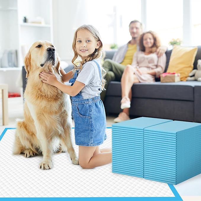 100 Count Large Dog & Cat Puppy Pee Pads - 28"x30" Absorbent Potty Training Pads | Leakproof Quick-Dry Disposable Pet Pads for Puppies, Dogs & Cats | Indoor, Outdoor, Litter Box, Housebreaking Use-PurrikoPets