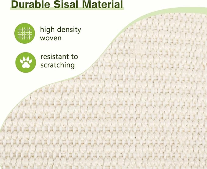 Cat Scratchers for Indoor Cats, Double-Sided Cat Scratcher with Natural Sisal, Scratch Pad for Scratcher Lounge, Durable Solid Wooden Structure-PurrikoPets