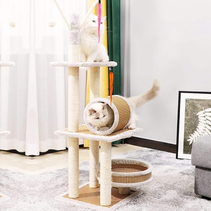 10PCS Cat Worm Toy for Cats, Cat Wand Toy Accessories, Cat Feather Toy Attachments Replacements, and 1PC Black String for Cat Fishing Pole Toy, Assorted Worm Cat Toy Teaser for Indoor Cats Kitten-PurrikoPets