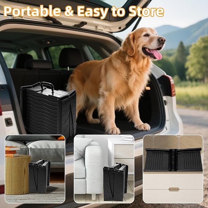 Dog Ramp for Car, Pet Ramp with Removable Non-Slip Pads for Large Small Medium Dog Cat, 60''x16'' Folding Pet Ramp to Get on Truck SUV Van Up to 150LBS, Car Ramp for Pets Outdoor Indoor-PurrikoPets