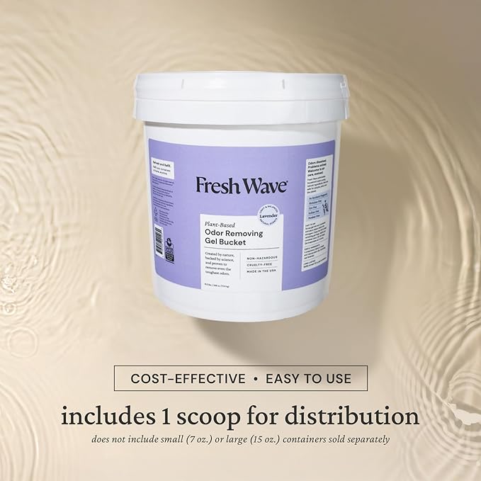 Fresh Wave Odor Removing Gel Bucket, 15.5 lb. (248 oz.) | Lavender Scent Refill | Odor Absorbers for Home | Safer Odor Relief | Natural Plant-Based Odor Eliminator | For Cooking, Trash & Pets-PurrikoPets