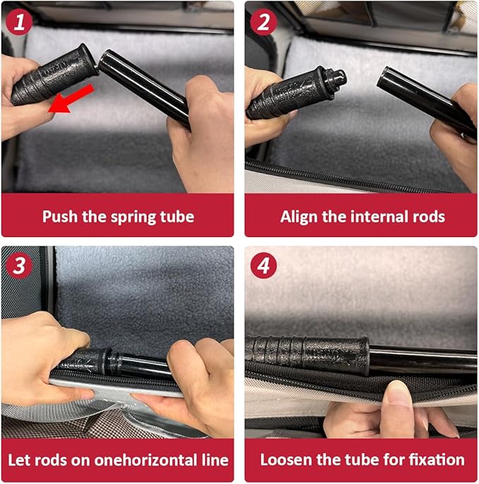 Extra Large Cat Carrier Soft Sided, Portable Small Dog Carrier for 2 Cats, 24"x16.5"x16" Car Travel Folding Comfortable Design, Red-PurrikoPets