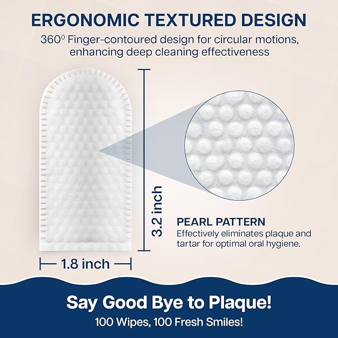 Dog Teeth Cleaning Wipes - 100 Value Pack - Fresh Mint Dog Dental Wipes, Vet Formulated Pet Teeth Cleaning Finger Wipes for Dogs & Cats – Effective Dog Teeth Cleaning, Plaque & Tartar Solution-PurrikoPets