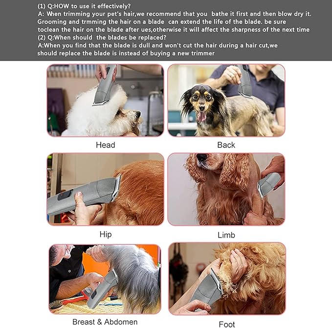 4pcs Dog Grooming Blades Compatible with Andis Dog Clippers,Detachable Ceramic Blade & Stainless Steel Blade (3FC+4FC+5FC+7FC)-PurrikoPets