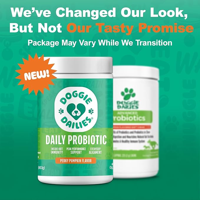 Doggie Dailies Probiotics for Dogs - Advanced Dog Probiotics with Prebiotics - Promotes Digestive Health - Supports Immune System and Overall Health (Pumpkin) 225 Soft Chews-PurrikoPets