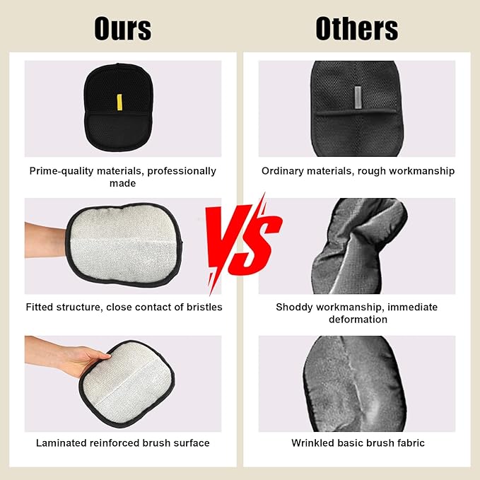 2pcs Pet Hair Removal Gloves, 2 Style Reusable Pet Hair Static Remover Mitt Glove for Cat Dog Sofa Furniture Carpet Curtain Bed Sheet Clothes Car Seat Cleaning Tool (Regular & Five Finger Style)-PurrikoPets