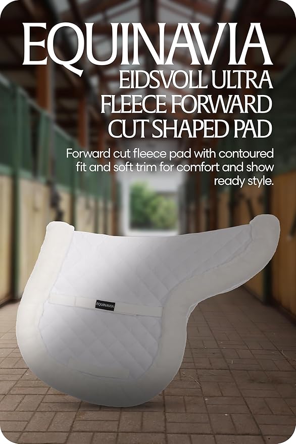 Equinavia Eidsvoll Forward Cut Shaped English Saddle Pad for Show Jumping with Ultra Fleece Trim-PurrikoPets