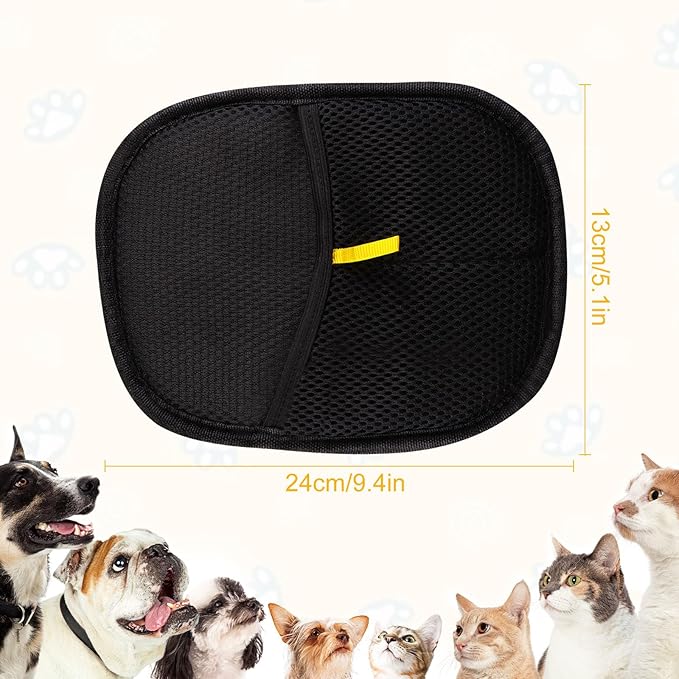 2 Pcs Pet Hair Removal Glove for Cats & Dogs, Pet Hair Remover Brushing Gloves, Reusable Pet Hair Remover Glove, Double-Sided for Couch, Clothing, Carpet, Car Seat-PurrikoPets