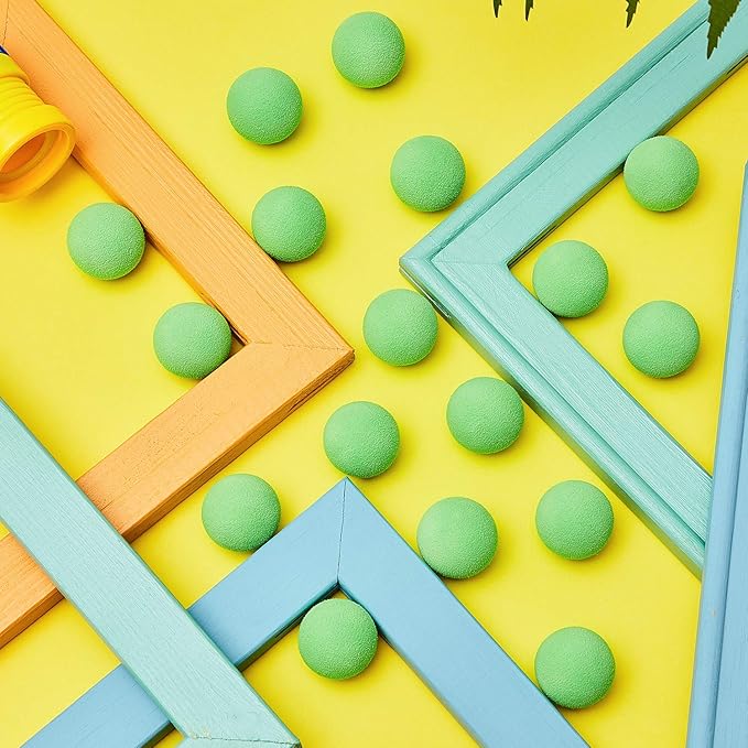 Frienda 24 Pieces Refill Balls Soft Green Foam Balls Refills Approx 1. 1 Inch in Diameter, Soft Small Light Cat Ball Toys-PurrikoPets