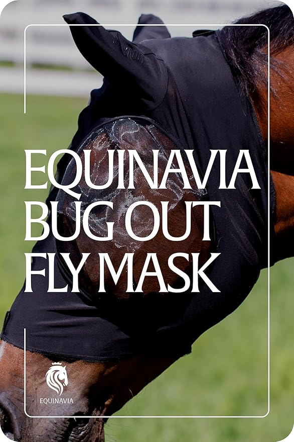 Equinavia Bug Out Fly Mask | Against Flies, Insects, UV Rays - Black - Pony-PurrikoPets