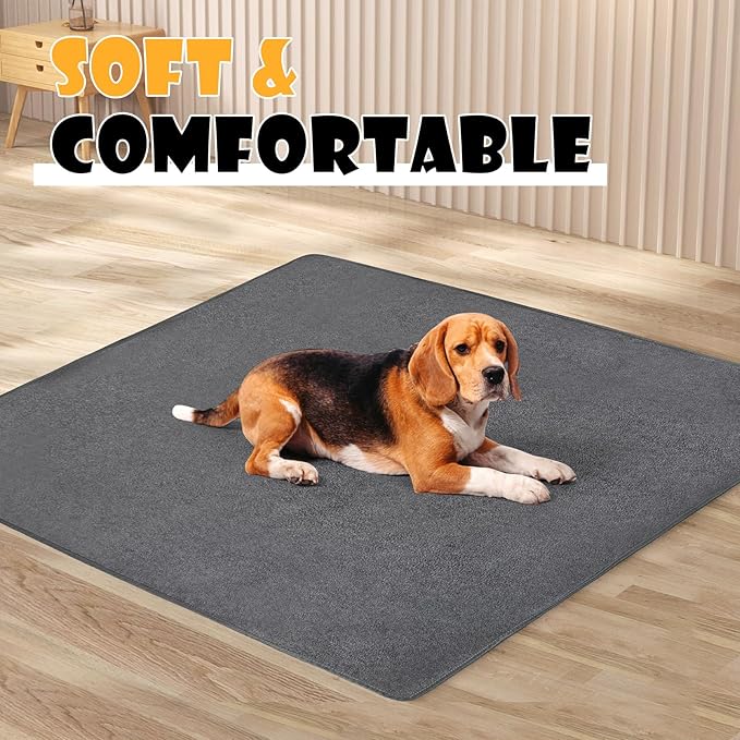 1 Pack Extra Large Washable Pee Pads for Dogs 72"x72" Reusable Dog Mat for Floor Non-Slip Waterproof Pee Pads for Dogs Fast Absorbent Pet Whelping Pads Puppy Playpen Mat for Incontinence, Housebreak-PurrikoPets