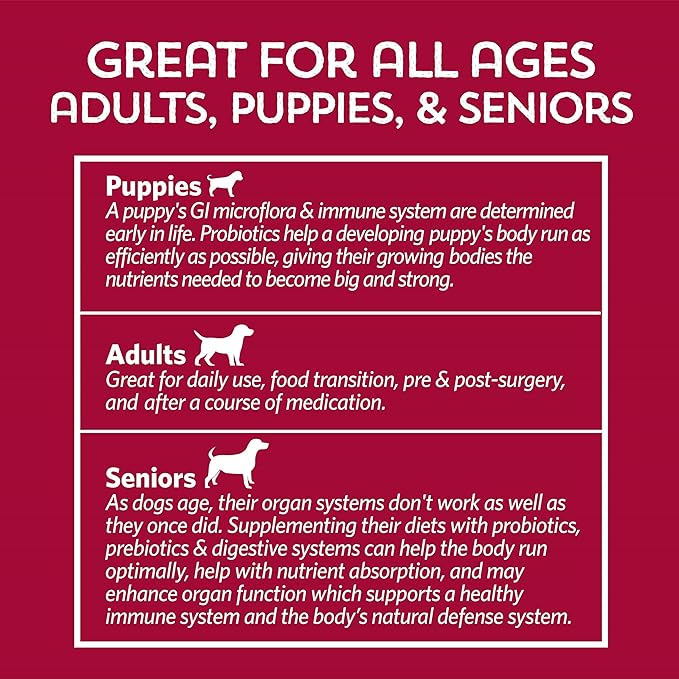 Fidobiotics Good Guts for Medium Mutts Probiotic for Dogs, 6 Billion CFUs, 11 Strains, 5 Digestive Enzymes, 2 Prebiotics, Digestive Gut Health for Dogs, Adult & Puppy Probiotics Supplements (30 Days)-PurrikoPets