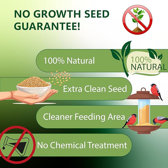 Finch Blend Bird Food - Mix of Sunflower Hearts/Kernels and Nyjer, 5 Pounds - No Grow Seed - For Wild Birds-PurrikoPets