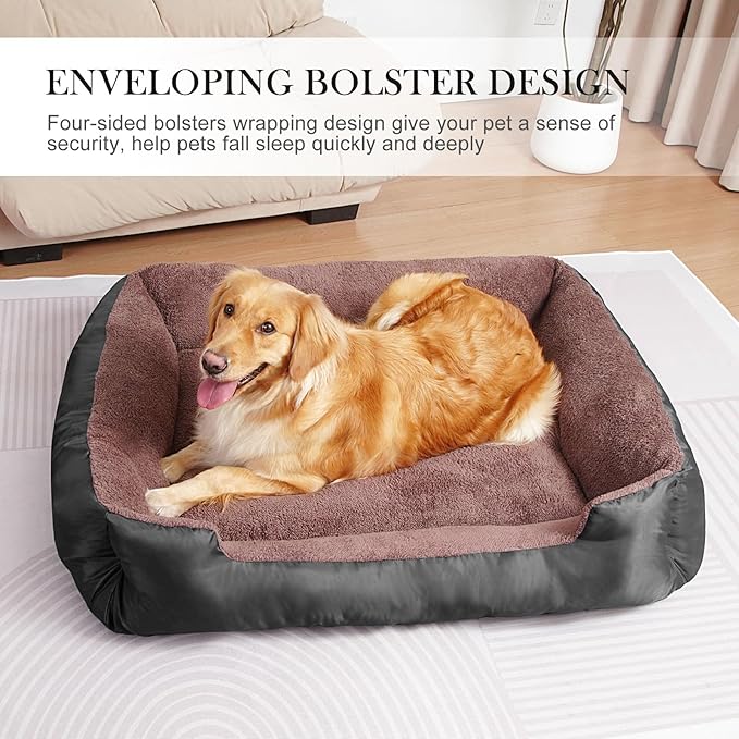 Dog Bed for Large Dogs, Large Dog Bed, Warming Soft Pet Bed, Durable Pet Bed with Anti-Slip Bottom-PurrikoPets