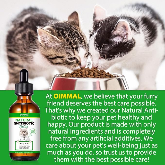 2PACK Antibiotics for Cats, Cats Antibiotics for Injections, Natural antibiotic for Cat Immune & Allergy Relief, Cough Relief, Yeast Injection, UTI Treatments, Cat Antibiotic Supplement Drops, 2*60ML-PurrikoPets