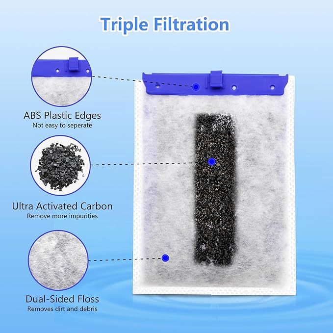 9 Pack Aquarium Filter Cartridge Compatible with Whisper Power Filters,Large Replacement Filter Cartridges for PF20/PF30/PF40/PF60-PurrikoPets