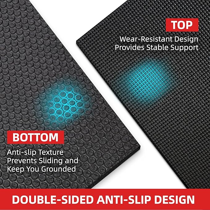 Extra Large Exercise Mat, 10'x6'/9'x6'/8'x6'/7'x5'/6'x4' (8mm/10mm) Thick Workout Mat for Home Gym Flooring, Garage, Shoe-Friendly, High-Density, MMA, HIIT, Weight Lifting, Cardio&Strength-PurrikoPets