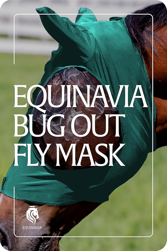 Equinavia Bug Out Fly Mask | Against Flies, Insects, UV Rays - Turquoise - Warmblood-PurrikoPets