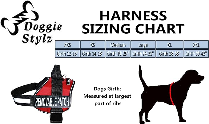 Doggie Stylz Blind Dog Harness No Pull No Escape Dog Vest for Blind Dogs Adjustable Vest with Handle Blind Dog Accessories and Patches for Training and Mobility-PurrikoPets