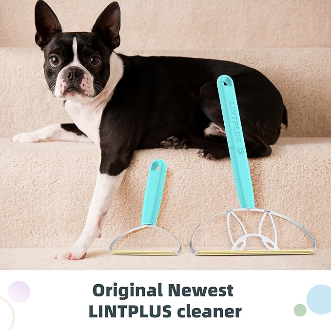 Flex MAX & Pro Pet Hair Remover Kit by LINTPLUS - Dog & Cat Hair Removal Tool for Furniture, Carpets, Rugs & Couches - Easy to Use, Reusable Carpet Scraper for Pet Hair-PurrikoPets