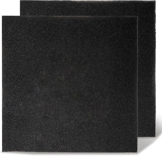 2 Pack Aquarium Sponge Filter Pad, Bio Filter Media Pad, 19.6" x 19.6"x 1.6" Cut-to-Size Open Cell Foam Sheet Replacement Foam Cover for Fish Tank Filter, 30 PPI-PurrikoPets