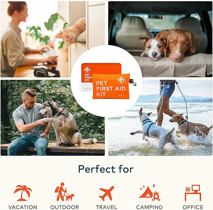 Dog First Aid Kit - Pet Emergency Kit - Water Resistant High Visibility Reflective First Aid Pouch Dog Camping Essentials for Hiking, Backpacking, Sports, Hunting-PurrikoPets